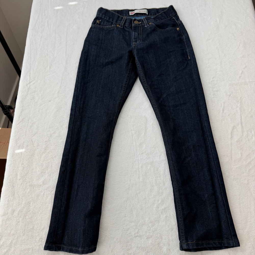 Levi's 511 Slim Jeans Boys 12 Regular 26x26 Dark Indigo Blue Excellent Condition
